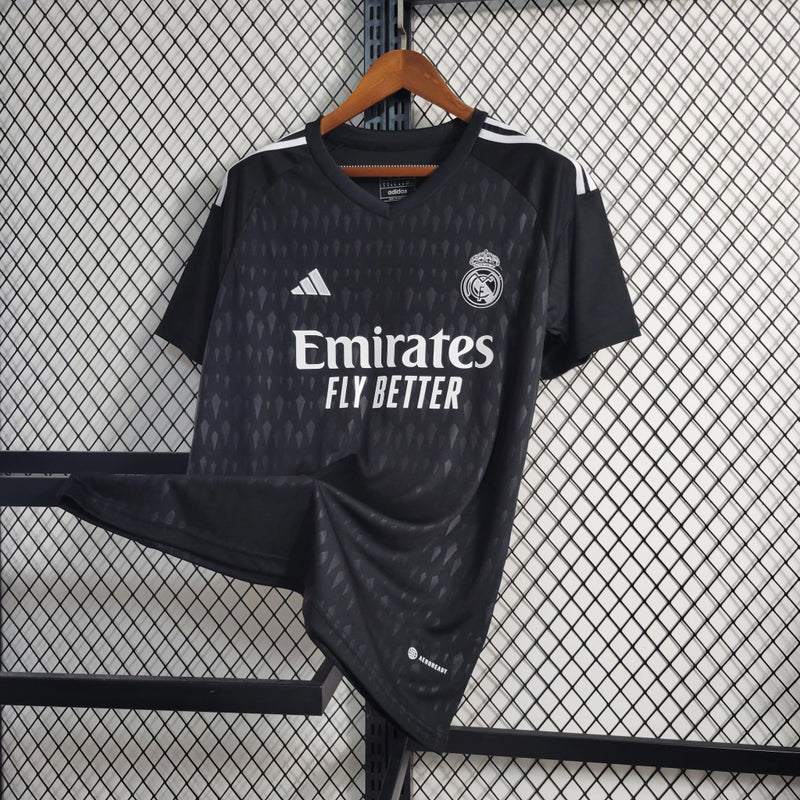 Camisa Real Madrid Goleiro Preta 23/24 Adidas Torcedor Masculina