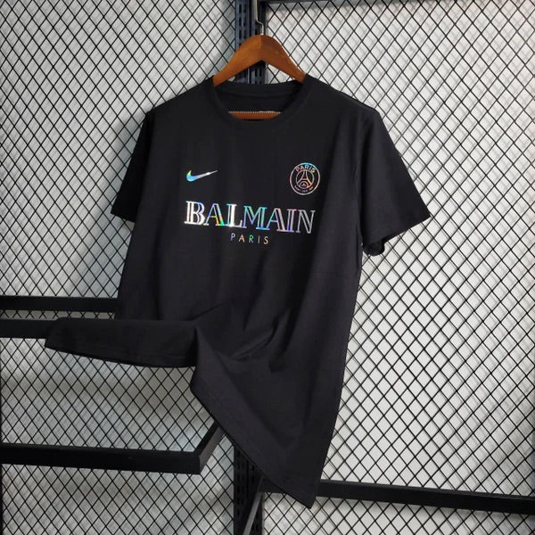 Camisa PSG Especial Balmain Preta 24/25 - Torcedor