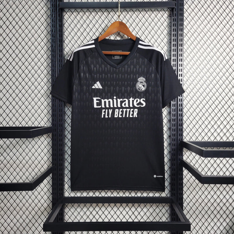 Camisa Real Madrid Goleiro Preta 23/24 Adidas Torcedor Masculina