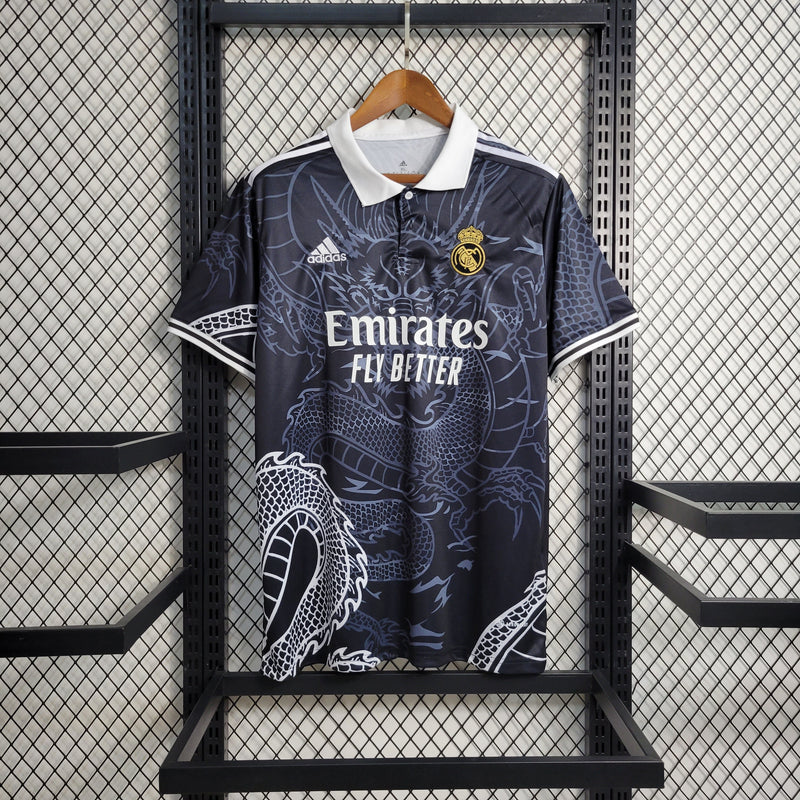 Camisa Real Madrid Black Dragão  23/24 - Versão Torcedor