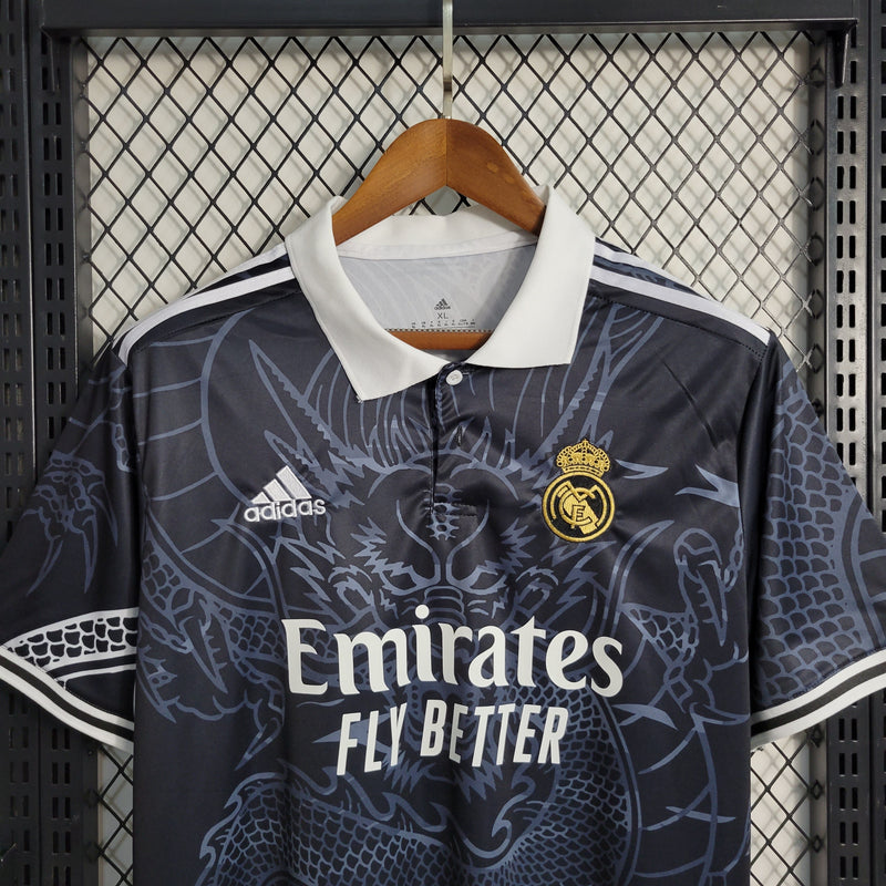 Camisa Real Madrid Black Dragão  23/24 - Versão Torcedor