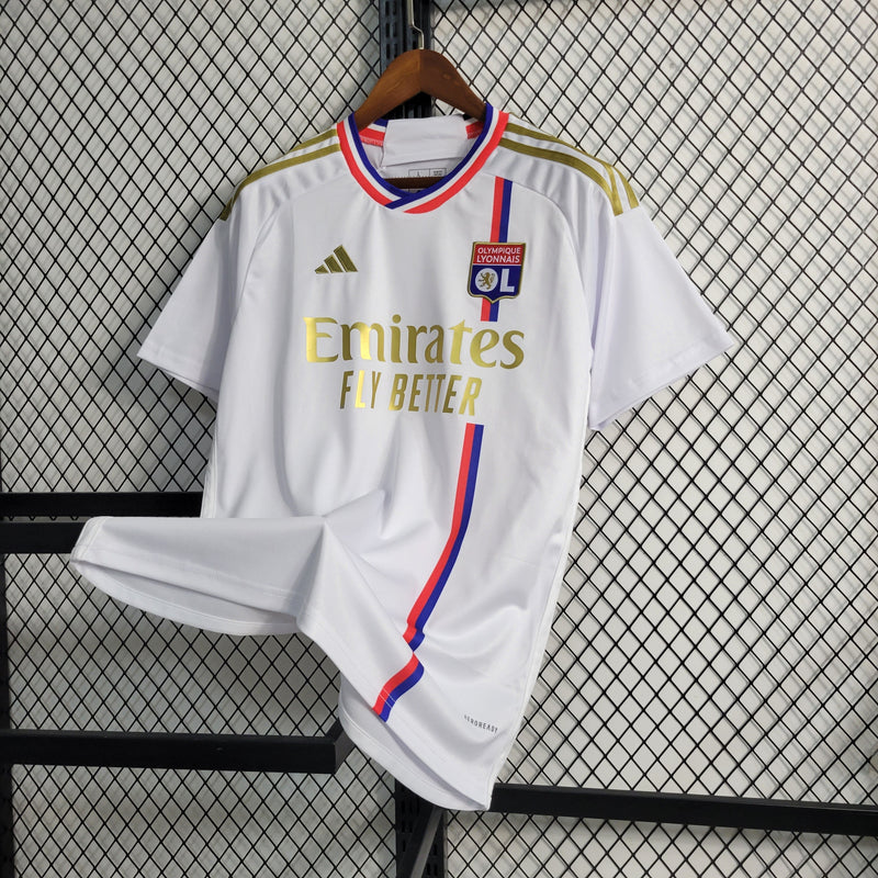 Camisa Lyon Home 23/24 - Adidas Torcedor Masculina - Lançamento